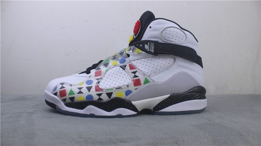 Air Jordan 8 Quai 54 White Colorful